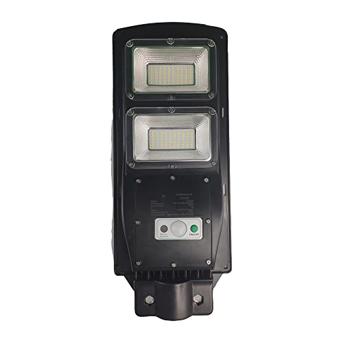 Luminária Solar Poste 120w Led Sensor Controle Quintal Jardim Rua