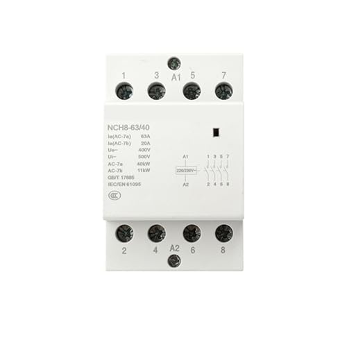 Contacteur modulaire domestique NCH8-63A-40 à 4 pôles pour charges ca 63A