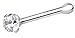 Forbidden Body Jewelry 22g 14k White Gold CZ Simulated Diamond Micro Nose Stud, 1.25mm CZ Single