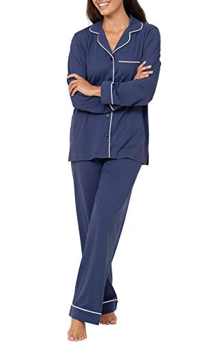 PajamaGram Conjunto de pijama feminino – Pijama feminino jersey n...