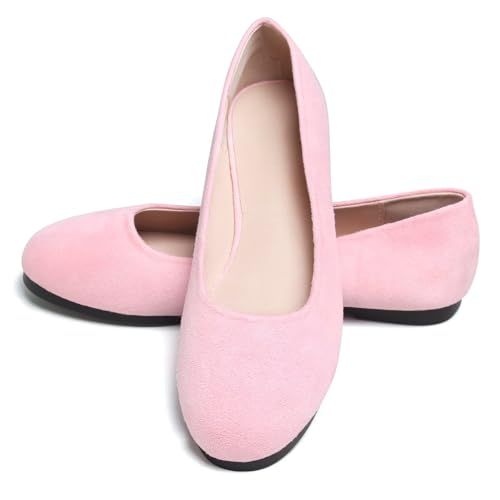 Image of Dear Time Women's Flats Comfortable Slip On Ballet Flats Soft Solid Casual Shoes