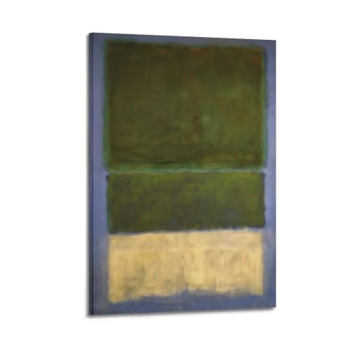 Toile Mark Rothko Blanc et Verts en Bleu | Émotion et Sérénité en Grand Poster 61x91,4 cm