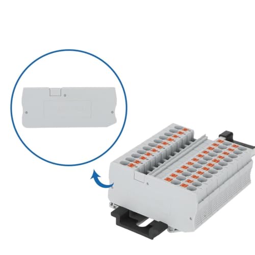 Placa final D-PT4-TW para aislar bornas de conector eléctrico PT4-TW y evitar fallos 6