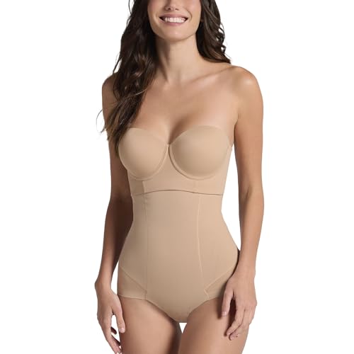 Image of Leonisa Extra High Waisted Tummy Control Underwear - Thong, Sheer Bottom, Shaper Shorts, Butt Lifting Shapewear for Women