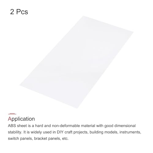 Image of MECCANIXITY ABS Plastic Sheet 24 Inch x 12 Inch x 0.06 Inch ABS Styrene Sheets for Building Model DIY Crafts Panel White 2 Pcs