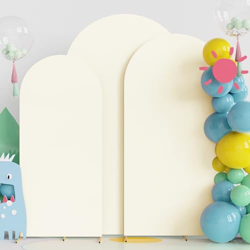 Arch Backdrop Cover Ivory Arch Covers Stretchy Backdrop 7.2FT, 6.6FT, 6FT