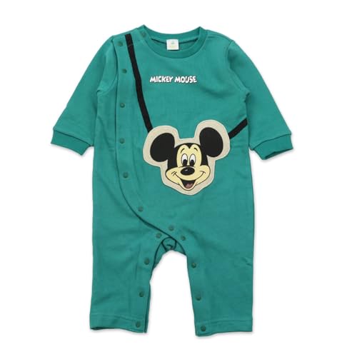 [chil2] ミッキーマウス カバーオール ロンパース 子供服 新生児 赤ちゃん ベビー服 長袖 男の子 裏毛 綿100％ ベビー ディズニー Disney 秋冬服 グッズ 60 70 80cmのサムネイル