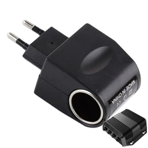 Adattatore Accendisigari Da Auto A Casa – Convertitore Corrente 220V A 12V – Da Muro Per Caricatore Auto | Alimentatore Universale Per Dispositivi DC, Presa Accendisigari Interna Da Viaggio