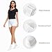Qqmump Womens Ankle Socks Cotton Thin Casual White Athletic Socks 6 Pairs