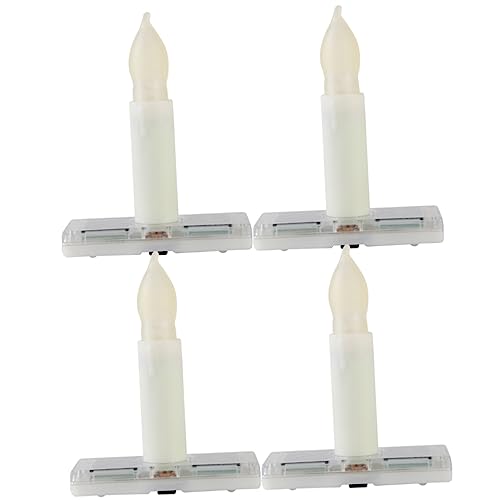 SUPVOX 4 Piezas velas LED sin luces led lamparas led flameless candles decoración exterior lámpara regulable solar luces de velas parpadeantes luces de velas sin páginas