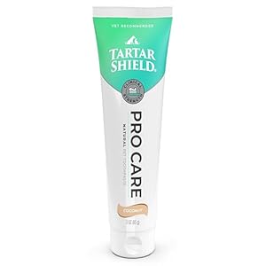 Tartar Shield Pro Care – Natural Enzymatic Pet Toothpaste – Protects Against Plaque & Tartar – Freshens Breath & Gently Removes Stains – Cleans Teeth and Gums – For Dogs & Cats – Coconut Flavor, 3 Oz.