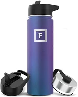 Insulated Water Bottle with Straw - 650/950/1200/1800 ml - Leakproof Double-Walled Stainless Steel Metal Drink Flask BPA-Free - Sports Travel Gym Camping Hiking Kids