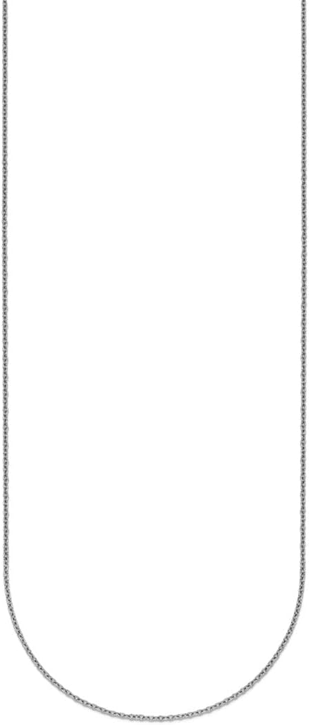 JewelryWeb Solid 950 Platinum 1.1mm Cable Chain Necklace 16-24 Inch Chain Necklace for Women and Men in - Image 3