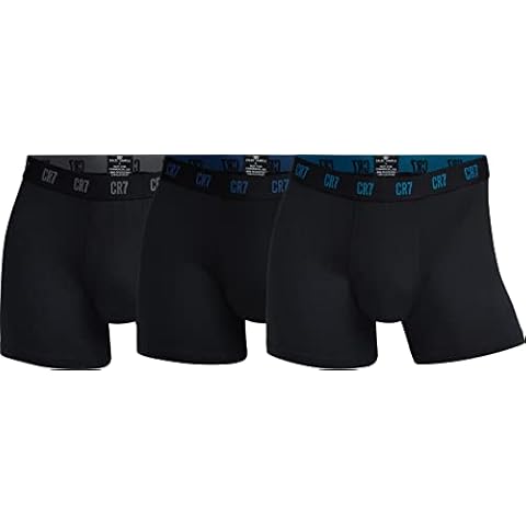 CR7 Men's Microfiber Blend 3-Pack trunks (Medium) Black Cover