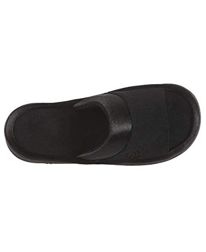 isotoner Women's Soft Microterry Wider Width Slide Slippers, with Satin Trim and Comfort Footbed4