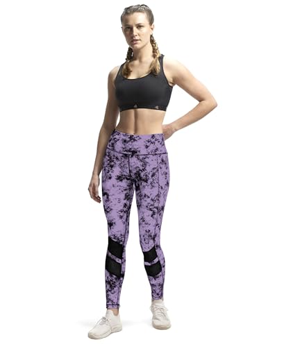 Image of Mehrang Women's Printed Gym wear /Active Wear Tights Strechable Leggings with Breathable Mesh and Side Pockets