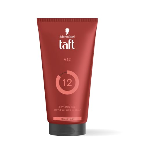 Schwarzkopf TAFT Power V12 Hair Gel With Speed Hold Technology |Fast Drying formulation| Moisturising formula| Non-stick & Easy to Wash off| No Alcohol, No Sulphate |Vegan & Peta approved - 150ML