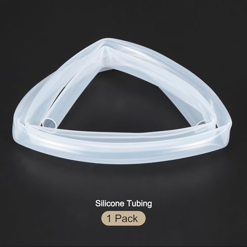 Image of 1m(3.3ft) 12mm(1 /2 inch) ID x 14mm(9 /16 inch) OD Silicone Tubing Clear Industrial Plastic Tubing Pure Silicone Hoses for Pump Siphoning Draining Irrigation Brewing