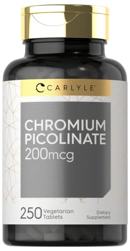 Carlyle Chromium Picolinate 200mcg | 250 Vegetarian Tablets