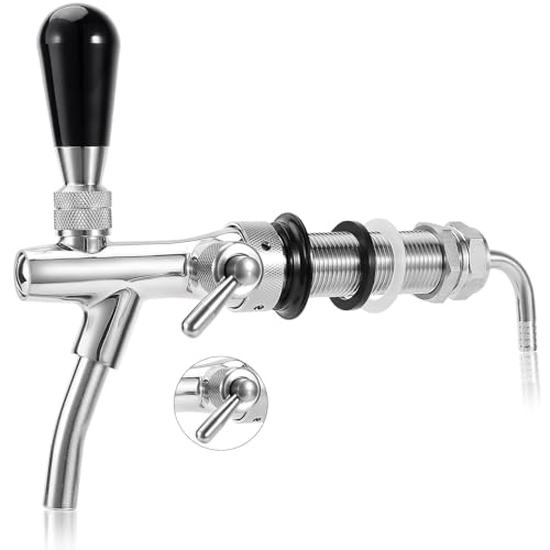 Upgraded Adjustable Beer Tap Faucet O.D 5/16 Barb Kegerator Tap Faucet