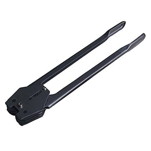Strapping Sealer For Both Poly & Polyester Strap, Strength Saving Heavy Duty Manual Banding Tool For 1/2" - 3/4" Width Plastic Strap, 20" Long Handle (Black) #TOP1