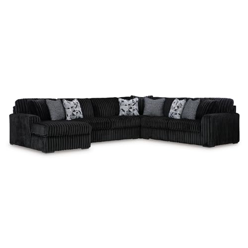 Image of Signature Design by Ashley Oversized 4-Piece Sectional with Chaise, Onyx