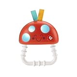 COLOURFUL FLASHING LIGHTS. The rattle has ribbed edges to ease gum discomfort, and it glows and lights up in an array of rainbow shades when your baby gives it a shake