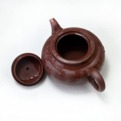 YXHUPOT Zisha Clay Teapot 10oz Hand-Carved