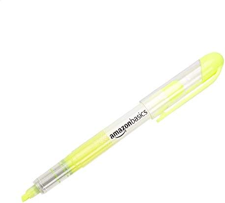 Amazon Basics Liquid Ink Highlighters - Chisel Tip, Assorted Colours, 12-Pack