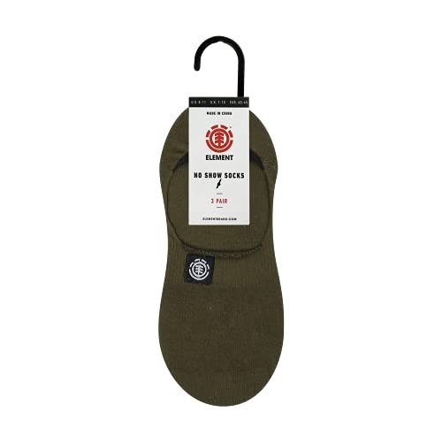 Element Men's No Show Sneaker Liner Socks, Olive, One Size #TOP2