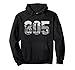 Santa Barbara 805 Area Code Vintage Palms California Pullover Hoodie