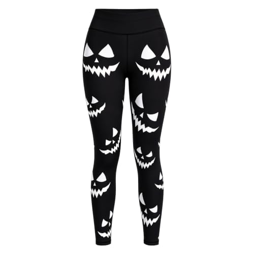 Halloween Leggings for Women 3D Skull Skeleton Hands Yoga Leggings Black | High Waisted Tummy Control Workout Sports Pants,Lightweight Stretchy,Plus Size Funny Halloween Tights,for Outdoor Running Gym - image 3