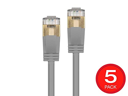 Cable Ethernet Monoprice Cat6A Patch 2 Metros Gris (5 Unidades) miniatura 2