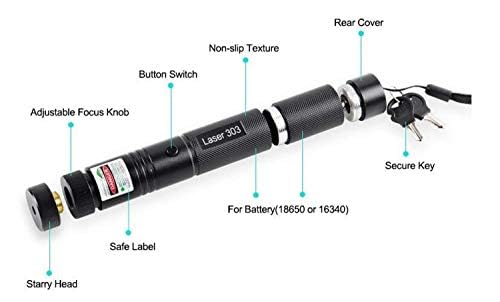 VINAYAK Traders 500mW Rechargeable Green Laser Pointer, 7 Miles Range, with Battery, Charger 3