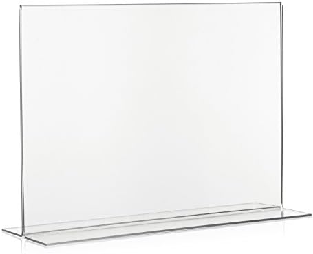Vitadisplays Table Leaflet Stands - Pack Of 2 Transparent A4 Brochure Holders