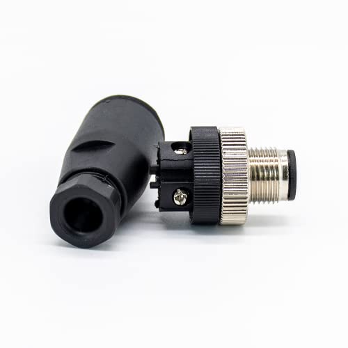 3 STÜCKE M12 Verbindungsstück 4 polig Männlicher A Codierte gerader Schraubverbindung ungeschirmter Männlicher 4 Pin M12 Verbindungsstück Luftfahrt Aktuator Stecker