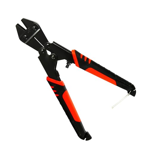 Mini Bolt Cutter,Small Heavy Duty Wire Cable Cutter with Soft Grip Anti-Slip Handle,Sharpen Cutting Edge,Wire Cutter,One Hand Operation,Small and Portable Design