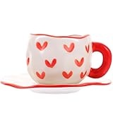 Tasse à café peinte : cette tasse est ravissante et facile à nettoyer à l'eau. son utilisation vous offrira une expérience amusante et relaxante. mug à café esthétique