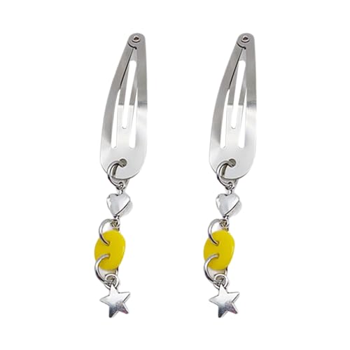 2PCS DANGLES STAR PENDANT METAL HAIRPINS GIRL TEEN HEAR CLIP HOT DAY SPRING For Woman Ponytail Side Festival Barrettes