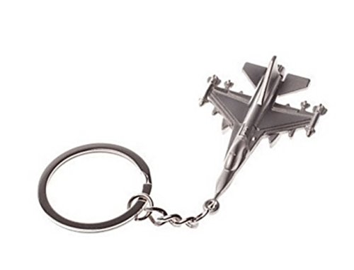 bijouxmodefashion Porte-clés Avion de Chasse, armée de l'air en Acier argenté Cover