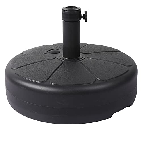 Parkland 23 Litre Black Plastic Parasol Base Garden Beach Patio Umbrella Parasol Sun Shade Weight Stand Holder Garden Patio Outdoor Furniture Accessory