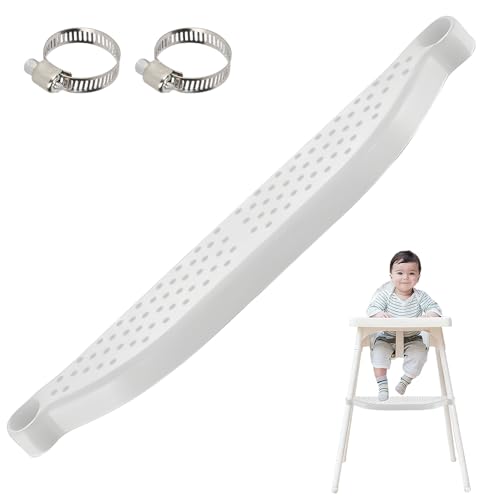 HOVCEH Highchair Footrest, Baby Highchairs Pedal, Portable Foot Rest for Baby, High Chair Foot Rest, Highchair Accessories for Babies and Toddlers, Adjustable, Plastic, White