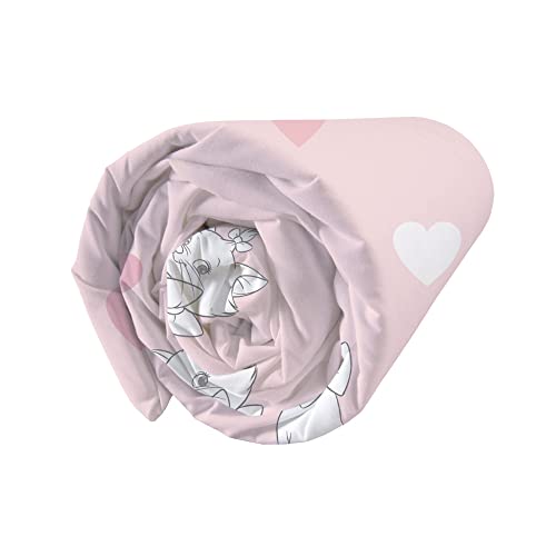 CTI Drap-Housse imprimé 100% Coton, Disney Home Les ARISTOCHATS Love 90x190 cm…