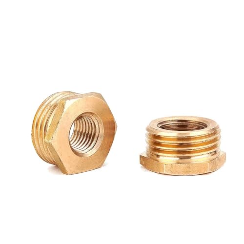 Casquillo hexagonal reductor de latón roscado hembra 3/8 a macho 1/2 2