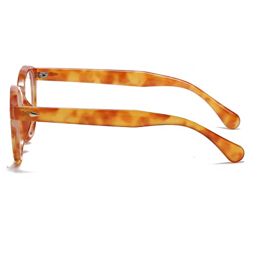 Image of Retro Round Blue Light Blocking Glasses for Men Women, Vintage Frame Non-prescription Computer Reading Eyeglasses