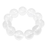 Chrees Pulsera de Cristal de 20 Mm, Elegante Adorno de Decoración del Hogar para Meditación, Yoga, Materiales Naturales, 136,00 G (Transparente)