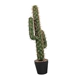 HOODANCOS Cactus Artificial Grande con Maceta, Decoración Realista para Interiores y Exteriores con Belleza Durante Año