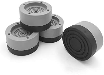 LBG Products 4 Pack Anti-Vibration Pads,Rubber Noise Reduction & Vibration,Anti-Walk Foot Mount for Washer and Dryer,Adjustable Height Washing Machine Mat (Gray)