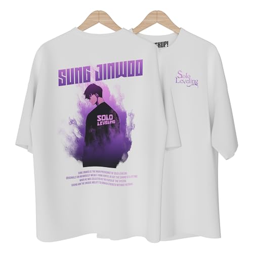 Image of STICKUP! Originals: Anime Solo Leveling Oversized Round Neck Pure Cotton T-Shirt