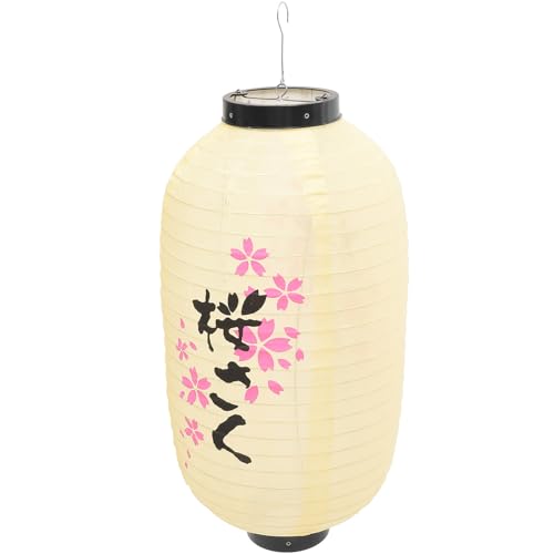 Linterna Colgante Japonesa Decorativa de Hierro con Diseño de Rama de Cerezo